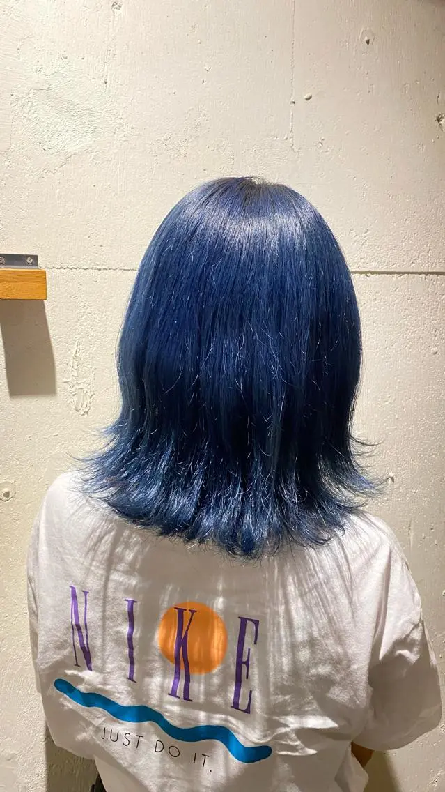 セミロング カラー 福島 優夢のヘアスタイル