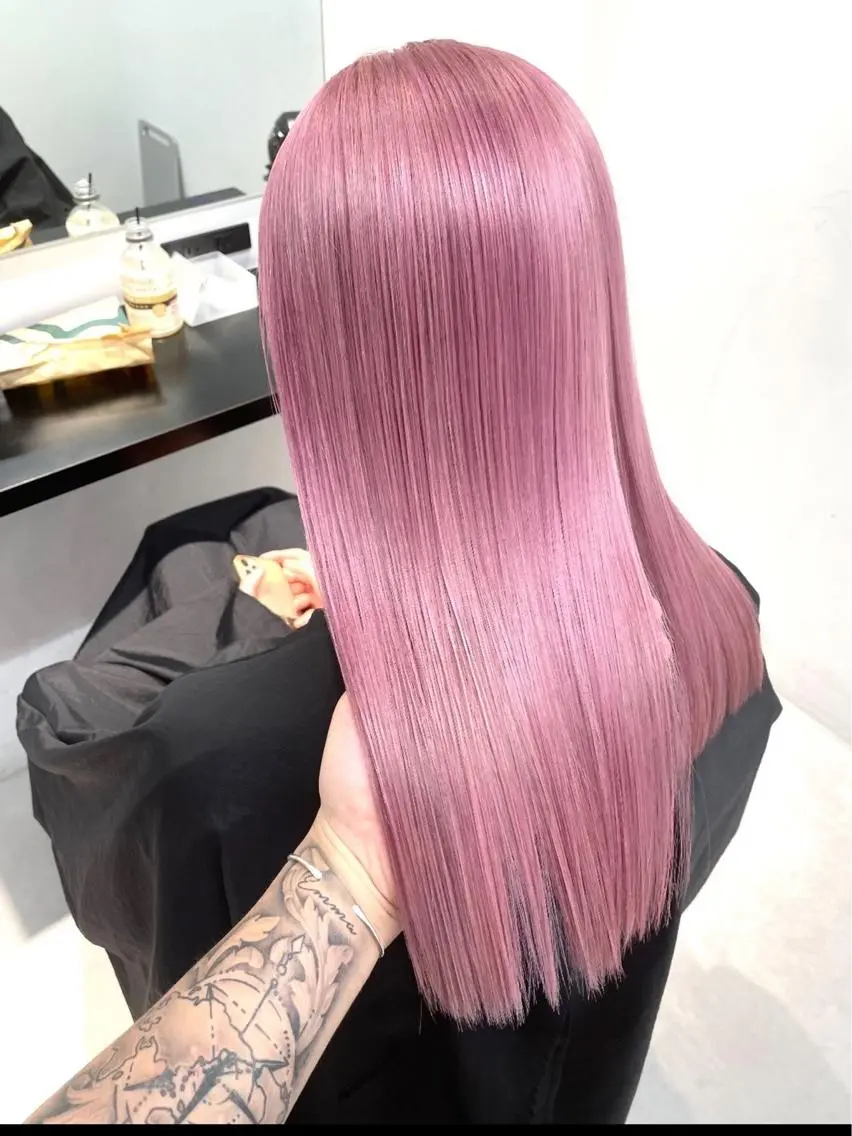 ロング カラー ピンクカラー 特別モデル価格 タカシマイッセイのヘアスタイル