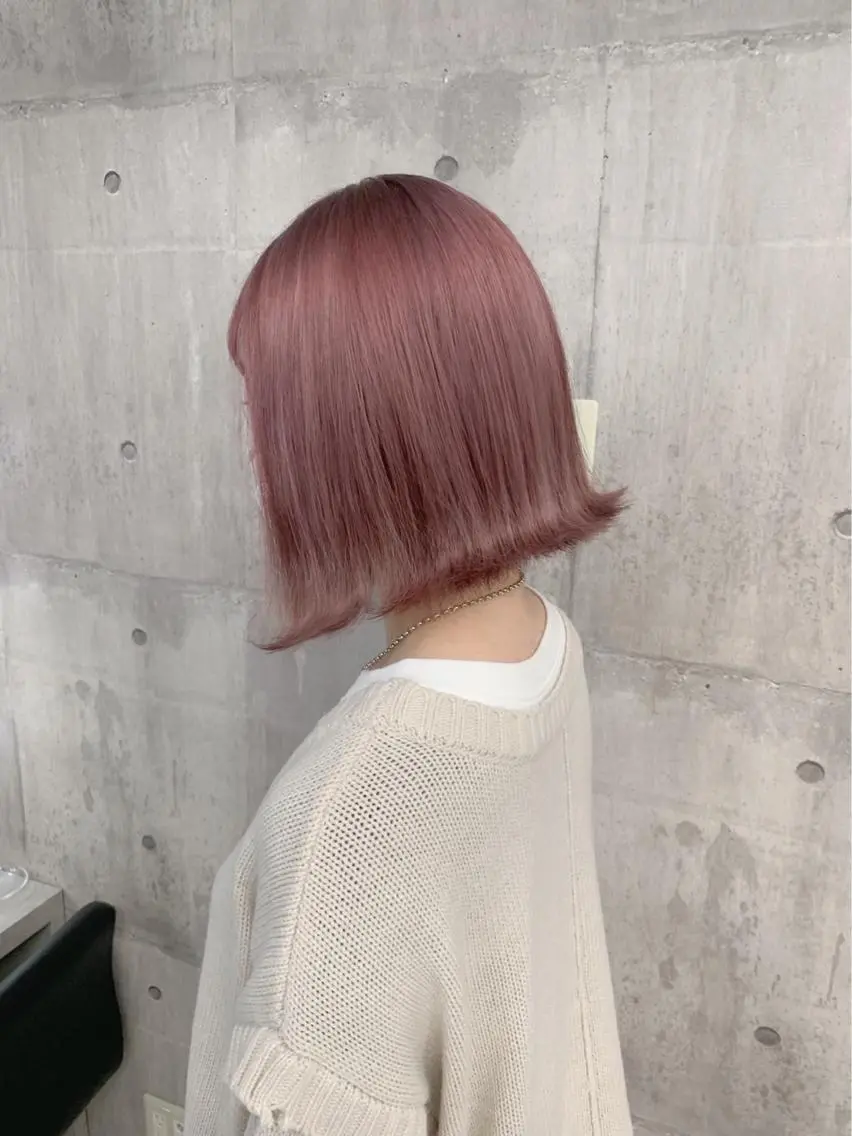 ミディアム カラー アッシュ アッシュグレー アッシュグレージュ バレイヤージュ ミストバング 韓国ヘア 🦋KIRA🦋のヘアスタイル