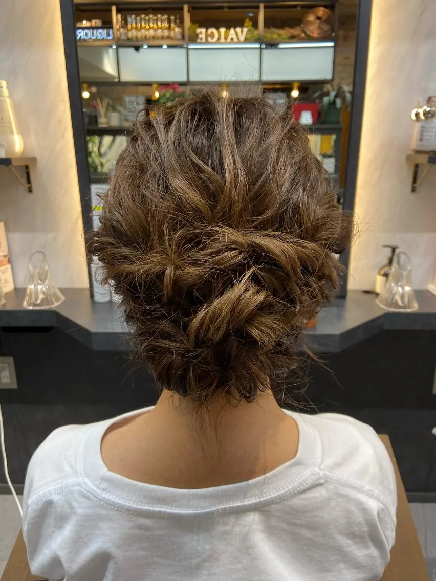 ミディアム ヘアアレンジ 髪質改善 永田零亜のヘアスタイル