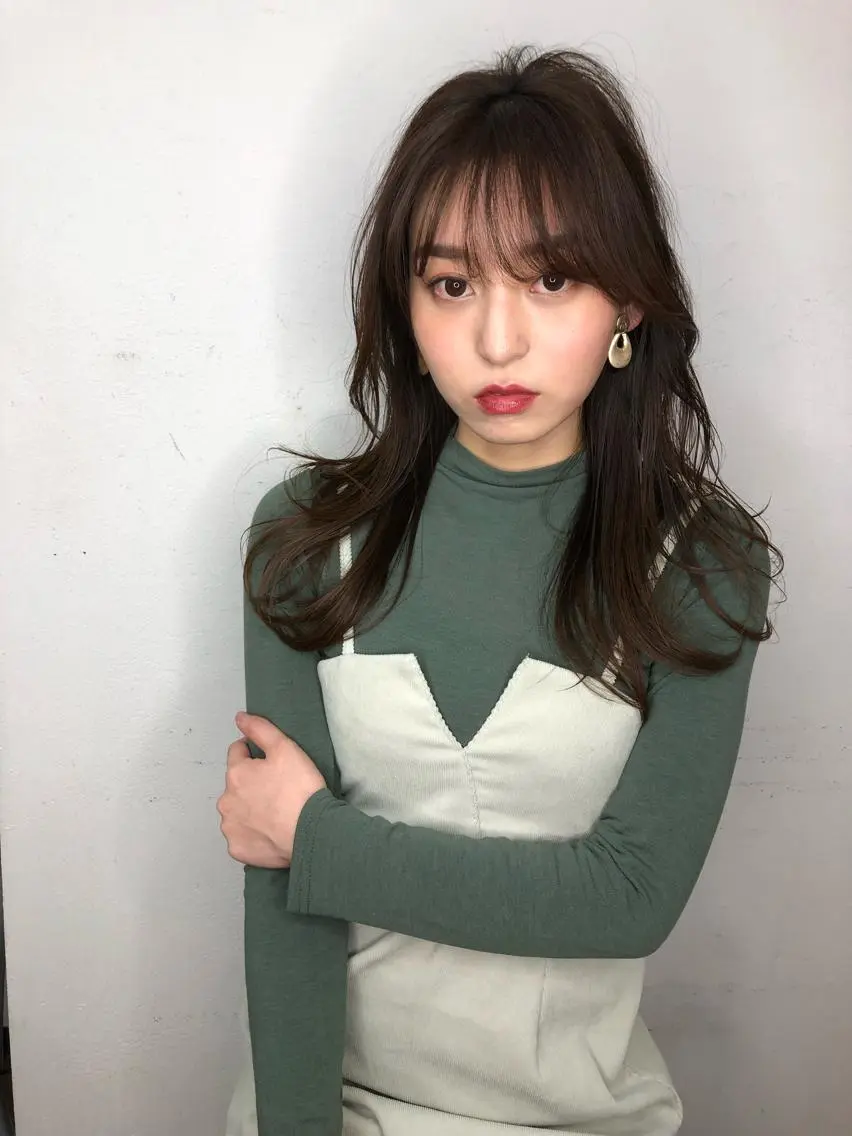 ロング 顔周りカット レイヤーカット ロング 小顔カット 似合わせレイヤー 🇰🇷荒木洋文のヘアスタイル