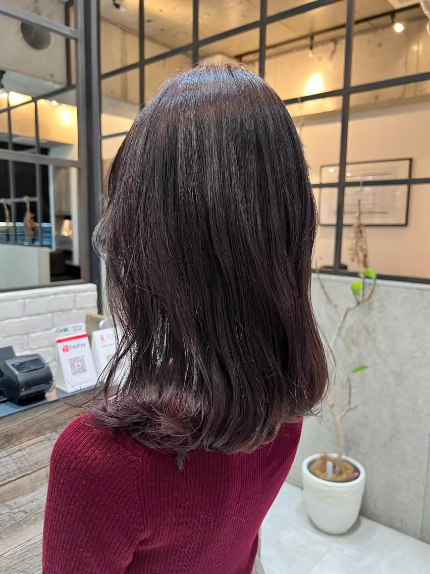 ミディアム カラー アッシュ ラベンダーカラー ラベンダーアッシュ カット ヘアカラー トリートメント 🌿ニュアンス/髪質 改善🌿Fukudaのヘアスタイル
