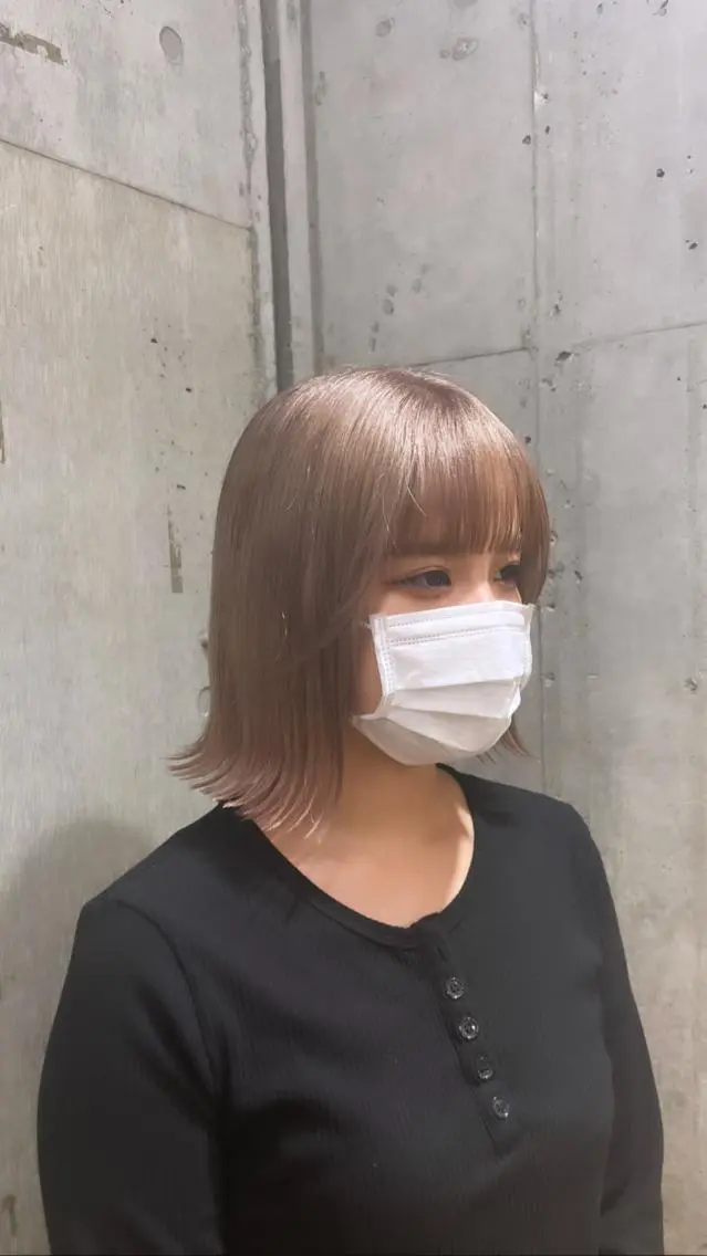 ショート カラー グレージュ ミルクティーグレージュ カットモデル募集 /RIOのヘアスタイル