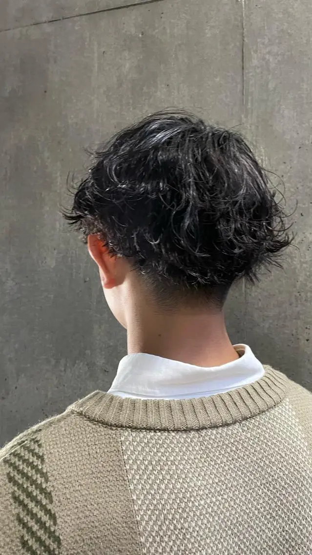 パーマ メンズ もりたみかこ 美容師お休み中のヘアスタイル
