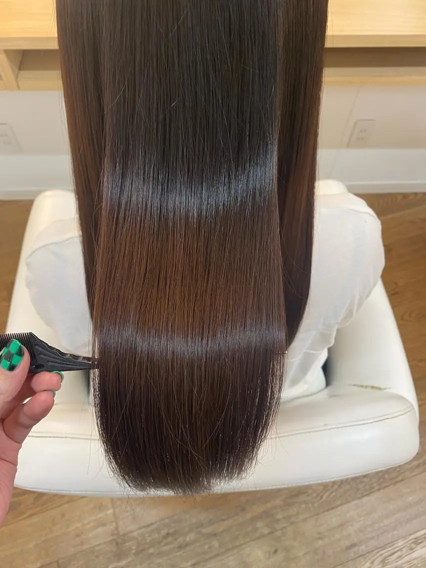 ロング カラー トリートメント 韓国ヘア sasugaのヘアスタイル