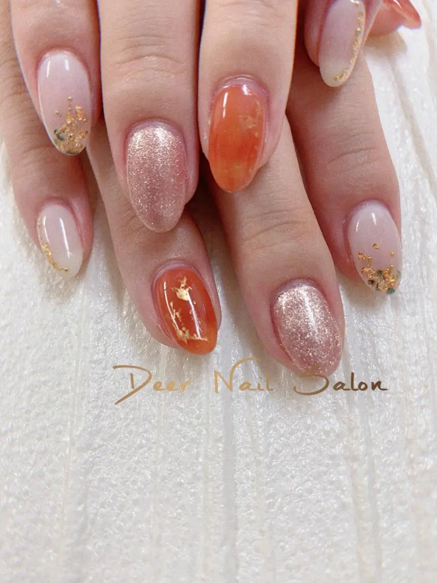 ネイル ハンドネイル Peachy 🍑のネイルデザイン
