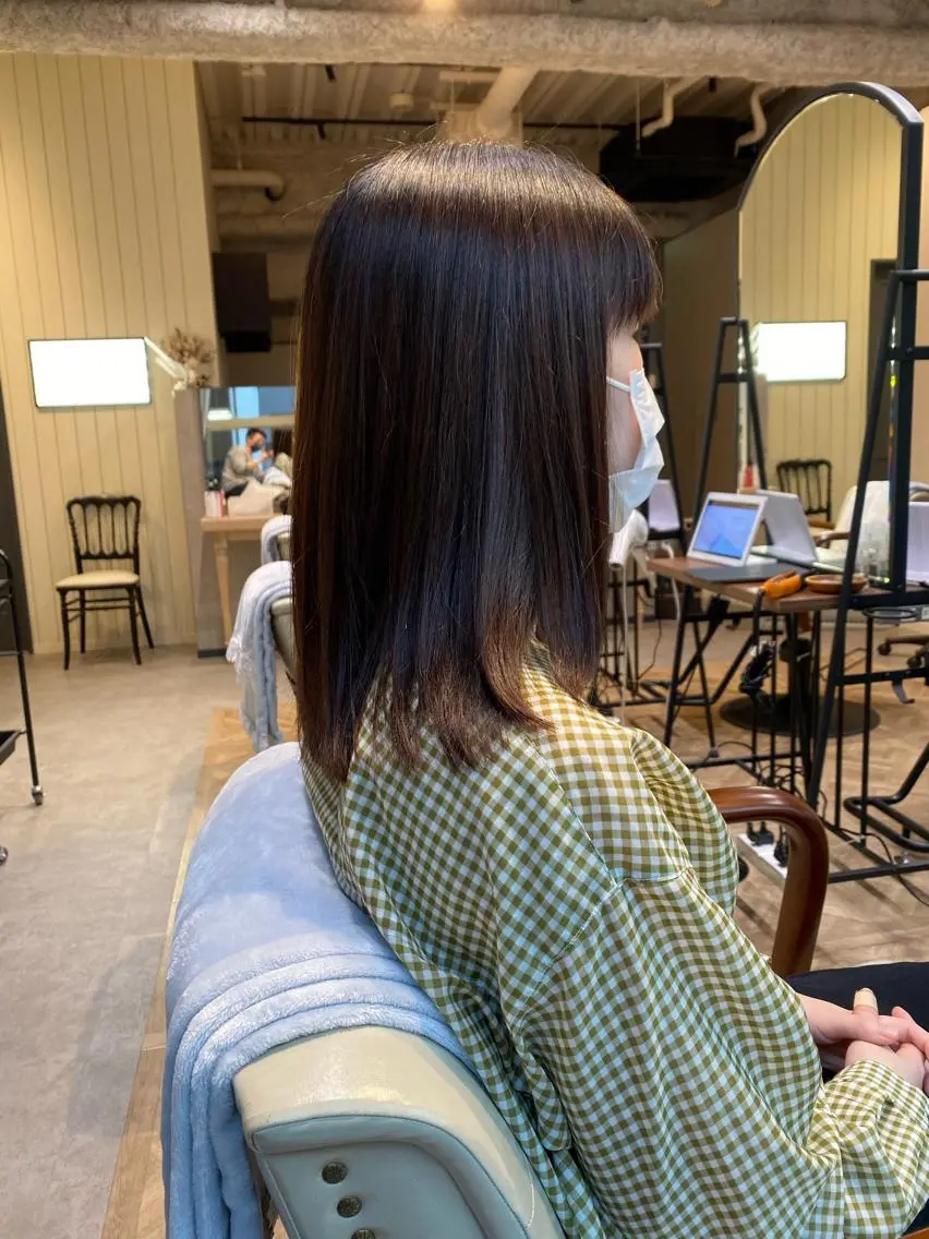 ミディアム パーマ カット 縮毛矯正 トリートメント 新宿 / Aujua ソムリエ🫧森田涼介のヘアスタイル