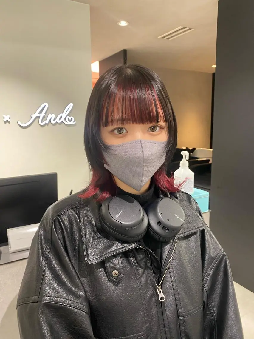 ミディアム カラー インナーカラー 韓国風モテヘア 🇰🇷aki♡のヘアスタイル