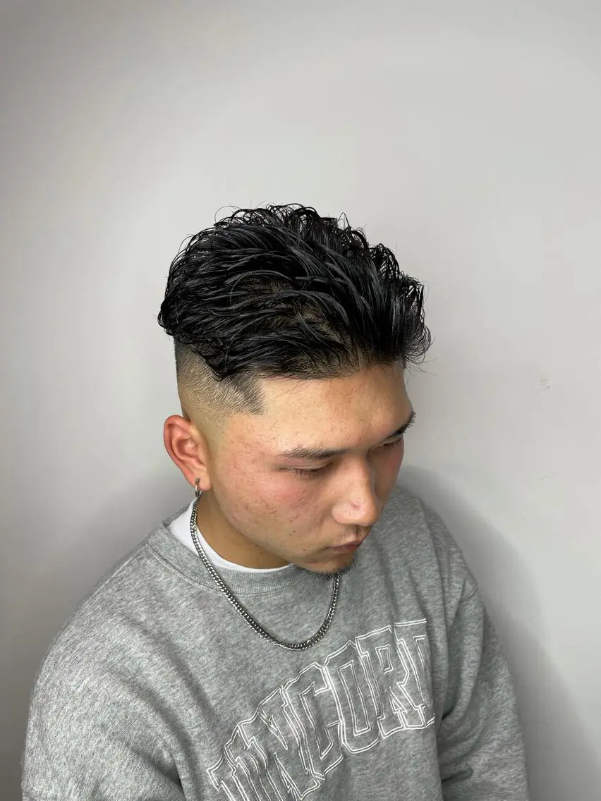 ショート パーマ メンズ カット パーマ 【men's Lapis横浜】海人のヘアスタイル