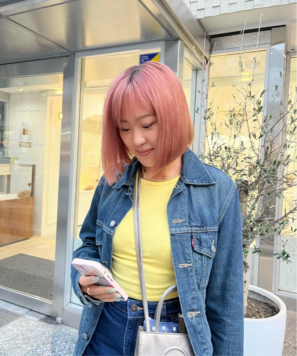 ショート ヘアカラー 南堀江レイヤーカット MIKU🍒のヘアスタイル
