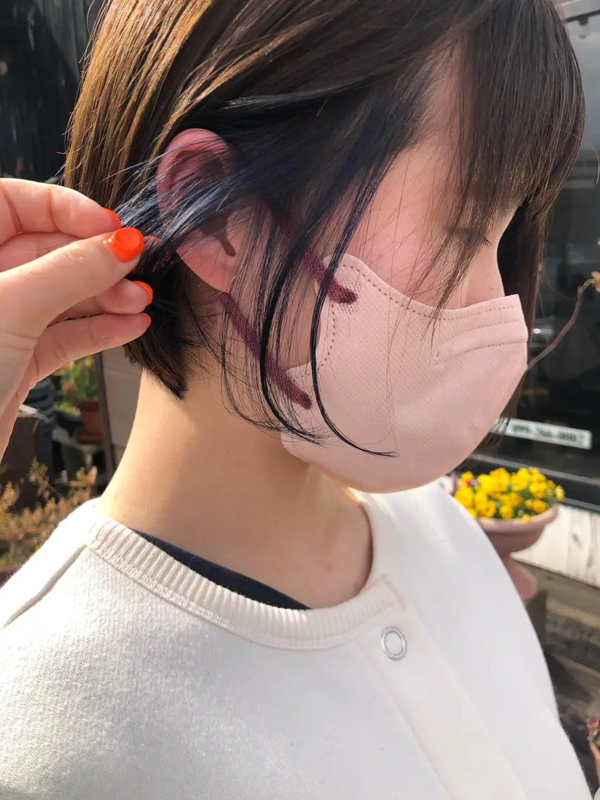 ショート カラー カット デザインカット🎨 ボブ🫟おざきのヘアスタイル