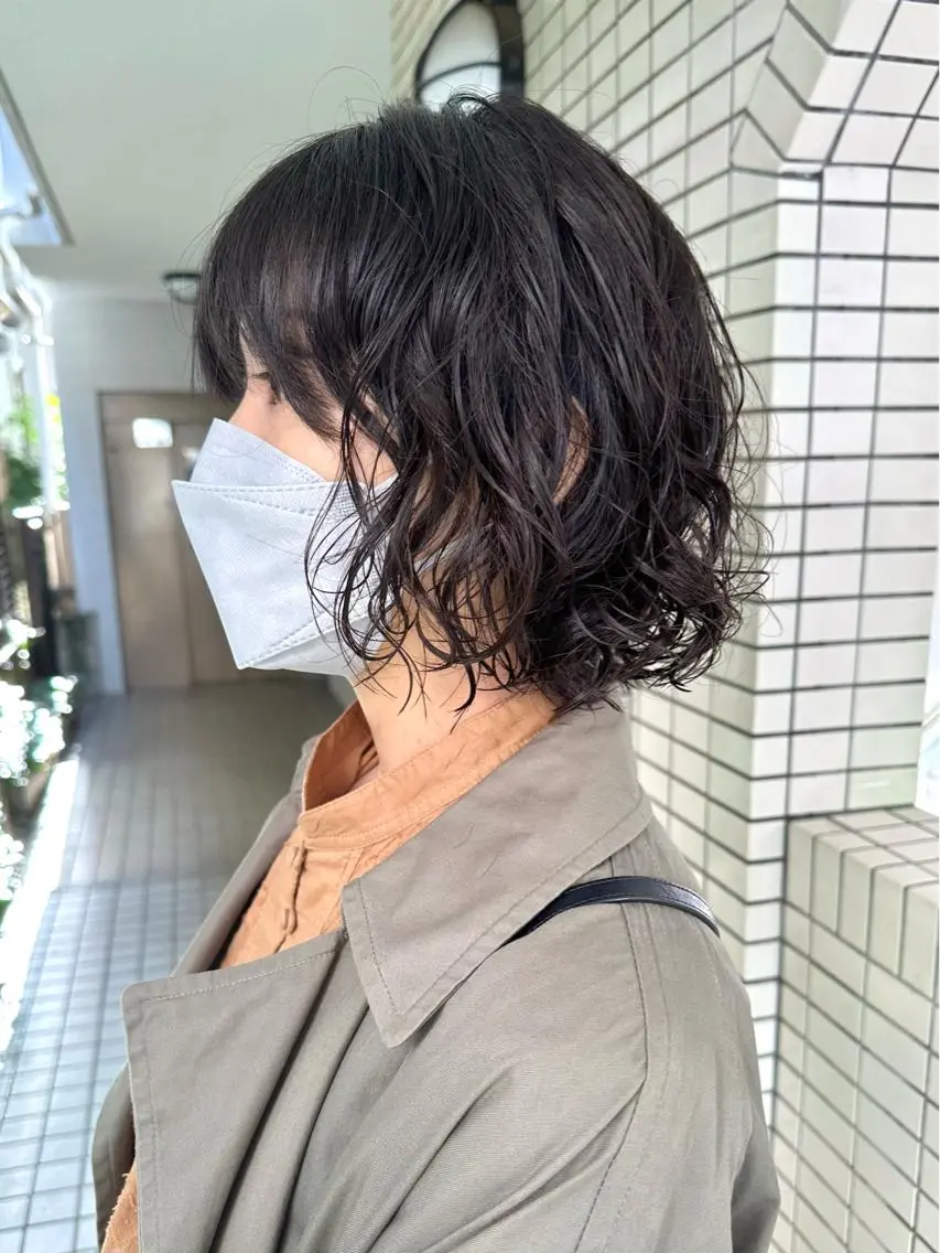 ショート パーマ 髪質改善 縮毛矯正/ レイヤー/銀座/本木のヘアスタイル