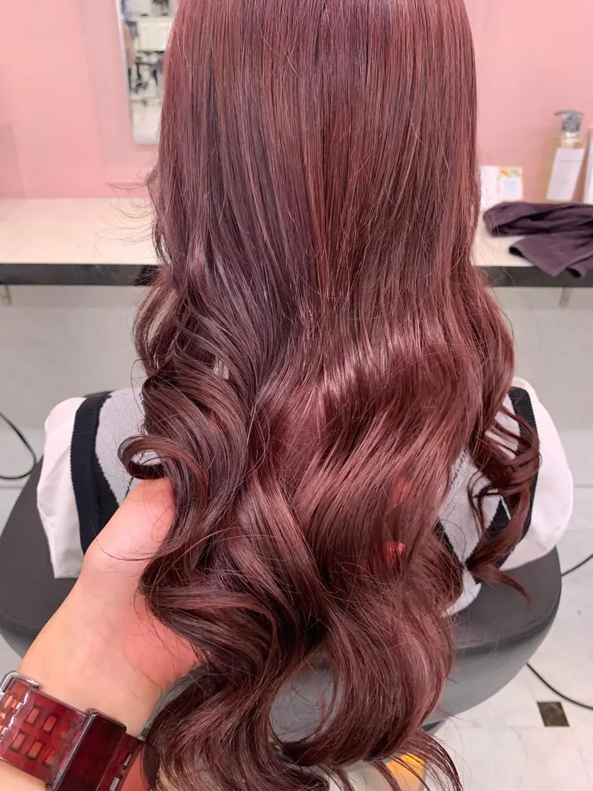 セミロング カラー ヘアアレンジ ネイル 💕上野美容師☁ ブリーチ💖サワのヘアスタイル