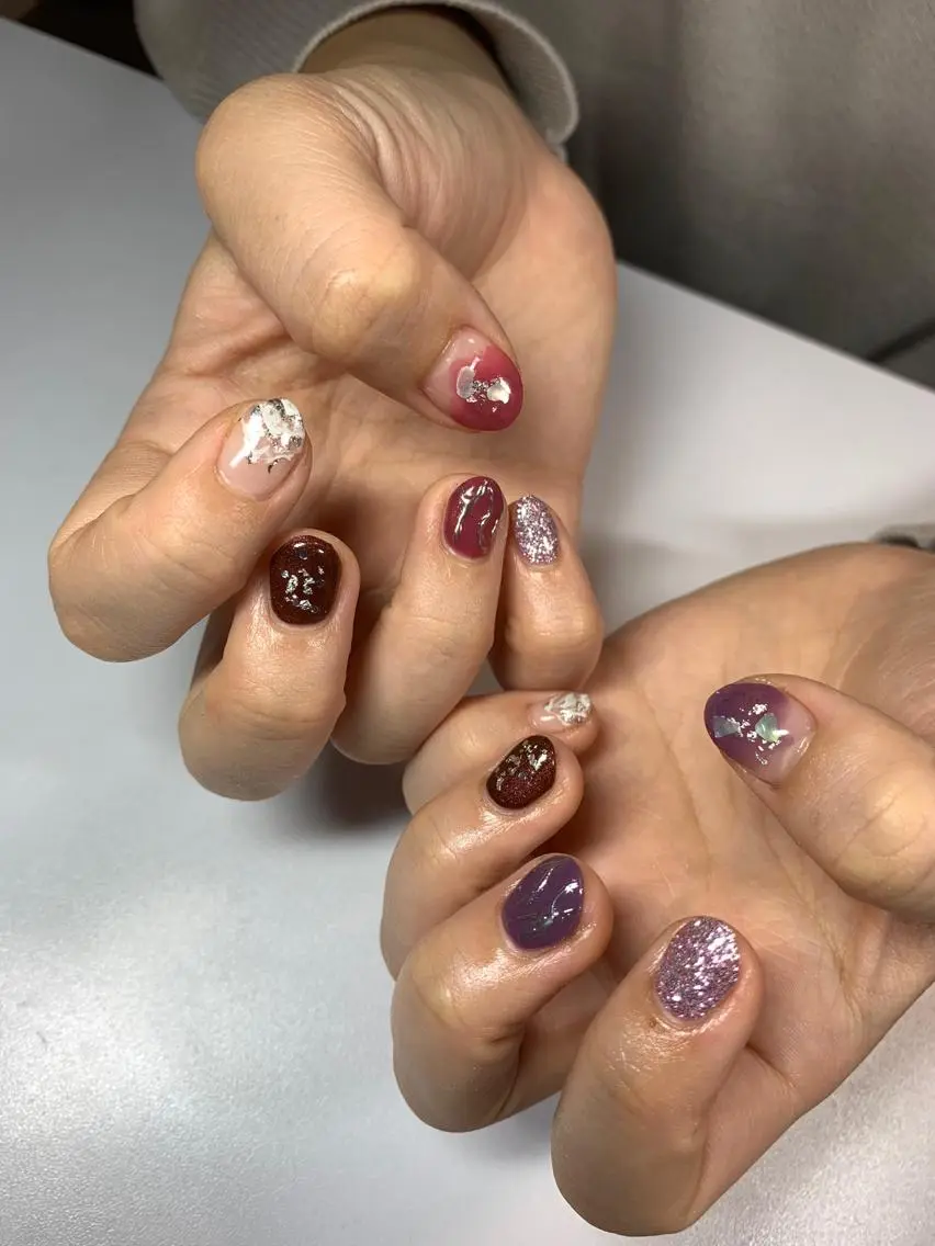 ネイル ミラーネイル ニュアンスネイル 松山 美由紀のネイルデザイン