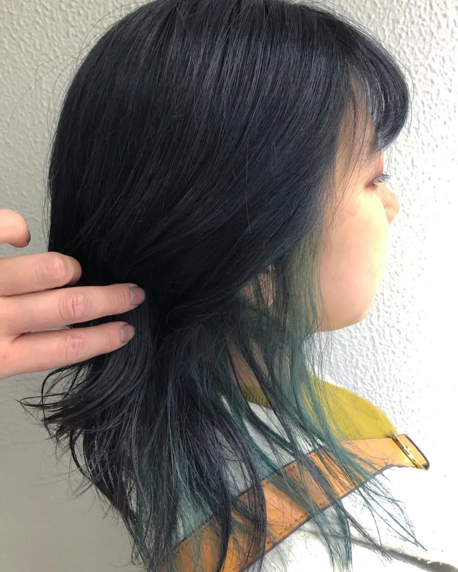 ミディアム カラー インナーカラー カット ヘアカラー くまがい みゆ【edge.】のヘアスタイル