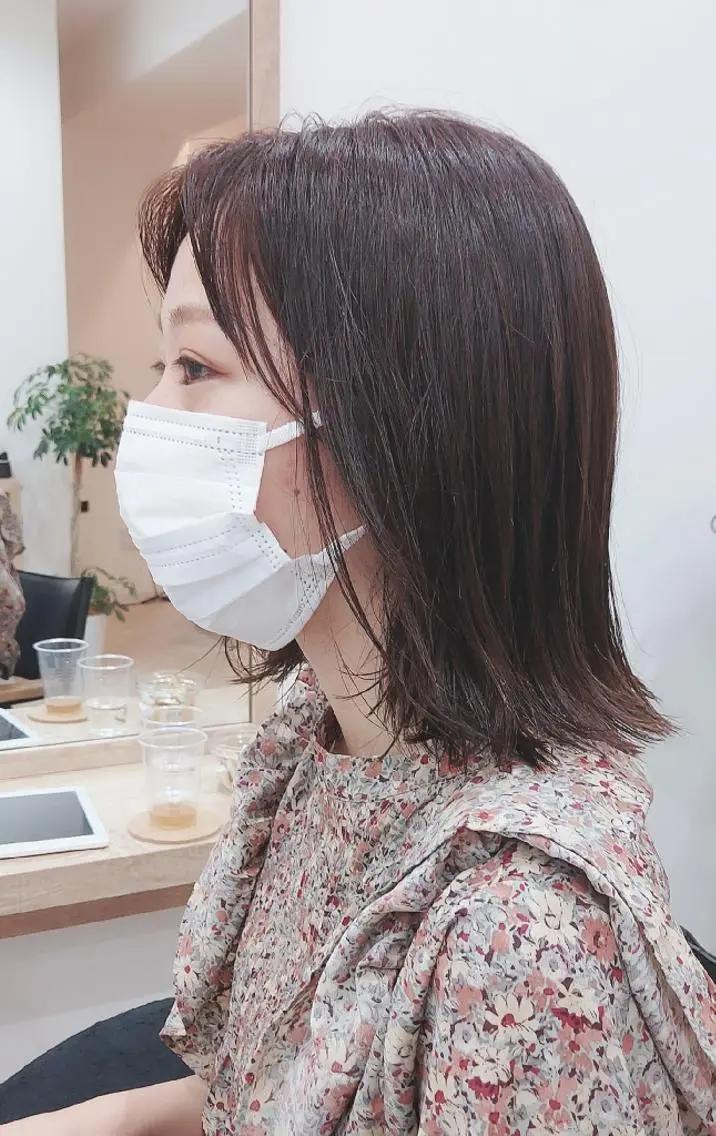 ミディアム ボブ 外ハネヘア 大橋 弘一のヘアスタイル
