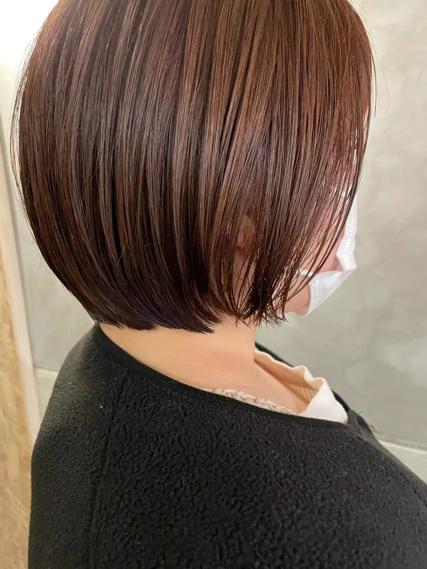 ショート カット ヘアカラー トリートメント ayane⭐️ボブ・ ショート・パーマのヘアスタイル