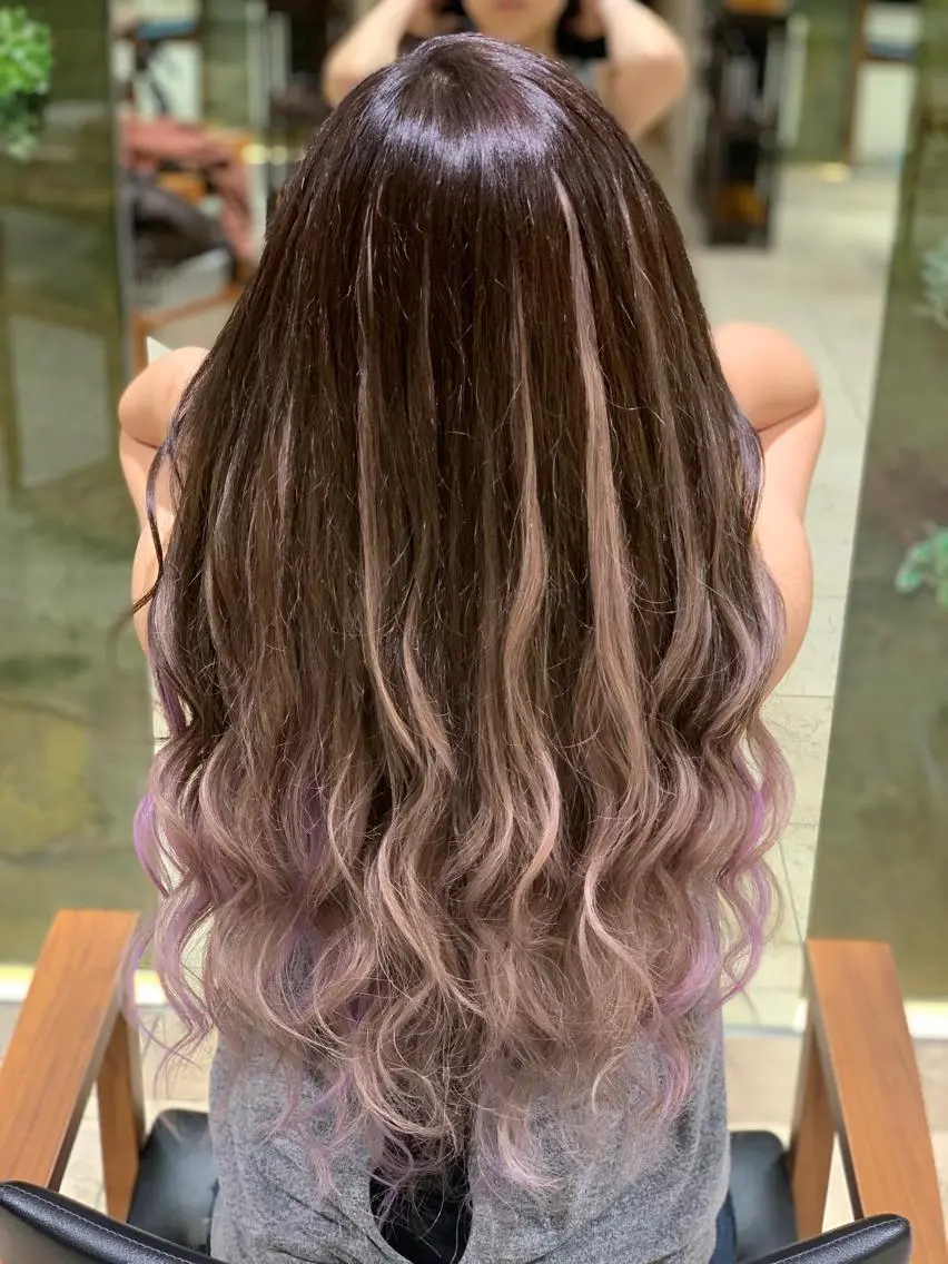 ロング シールエクステ エクステ カット エクステ ❤️MASAKO❤️ 🌸🩷エクステ🩷のヘアスタイル