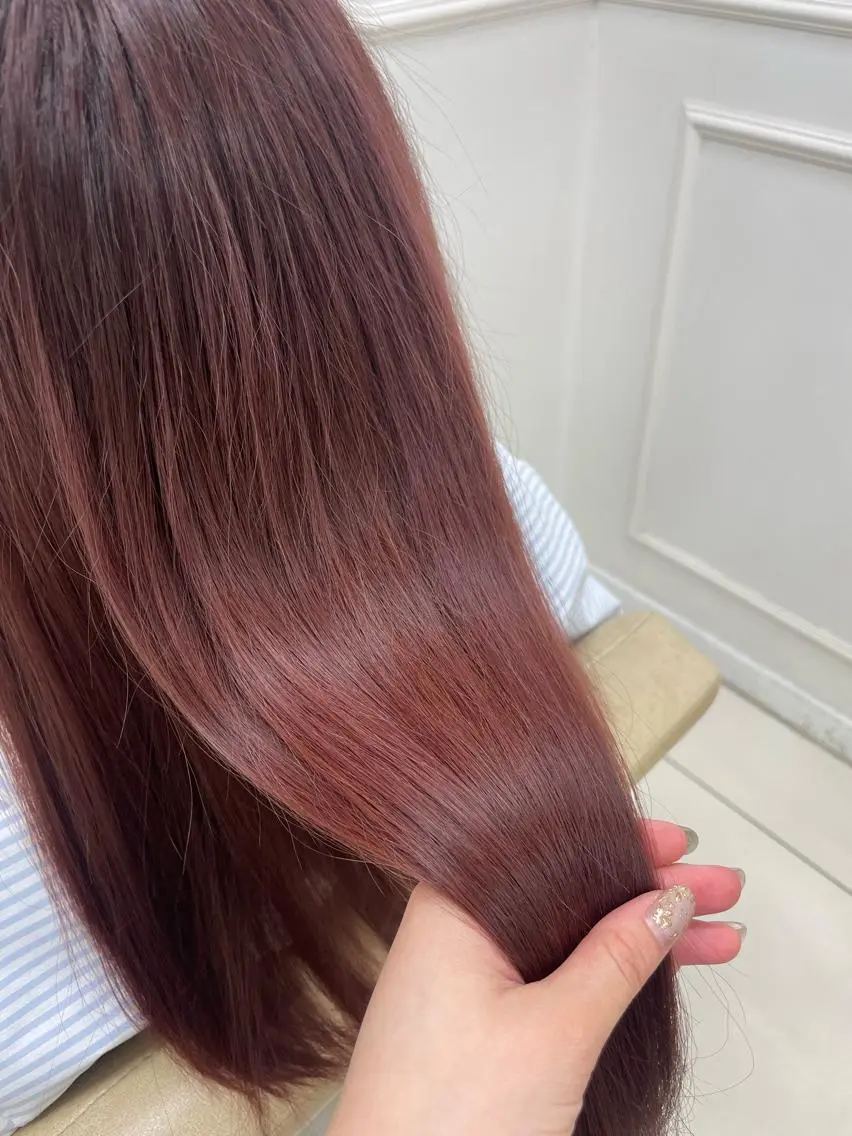 ミディアム ケアカラー 暖色🎀ゆるふわ☁️ MOERI 🍒のヘアスタイル