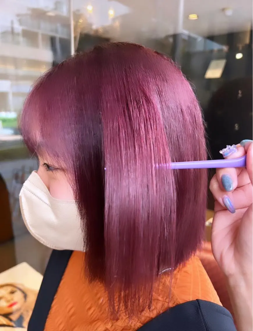 ミディアム ヘアカラー トリートメント 💞暖色カラー 💞risaのヘアスタイル