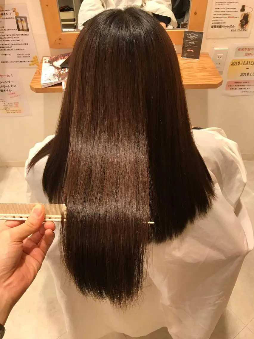 ロング カラー トリートメント ツヤ髪専門美容師 桑原 和誠のヘアスタイル