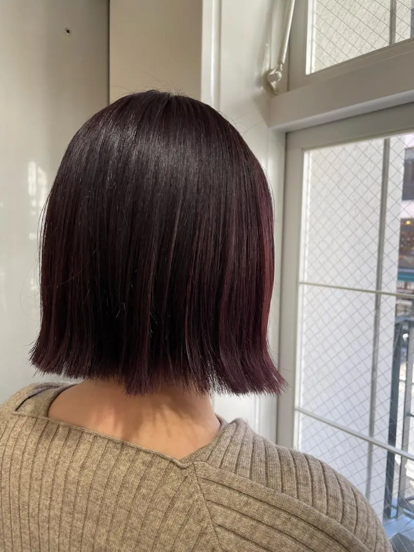 ミディアム カラー ブリーチ ブリーチなしカラー ピンクカラー カット ヘアカラー トリートメント ✨髪質改善美容師 永森祥太✨のヘアスタイル