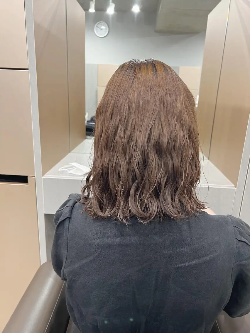 パーマ カット ヘアカラー パーマ ボブパーマコテ巻き風 パーマNo1深江秀平のヘアスタイル