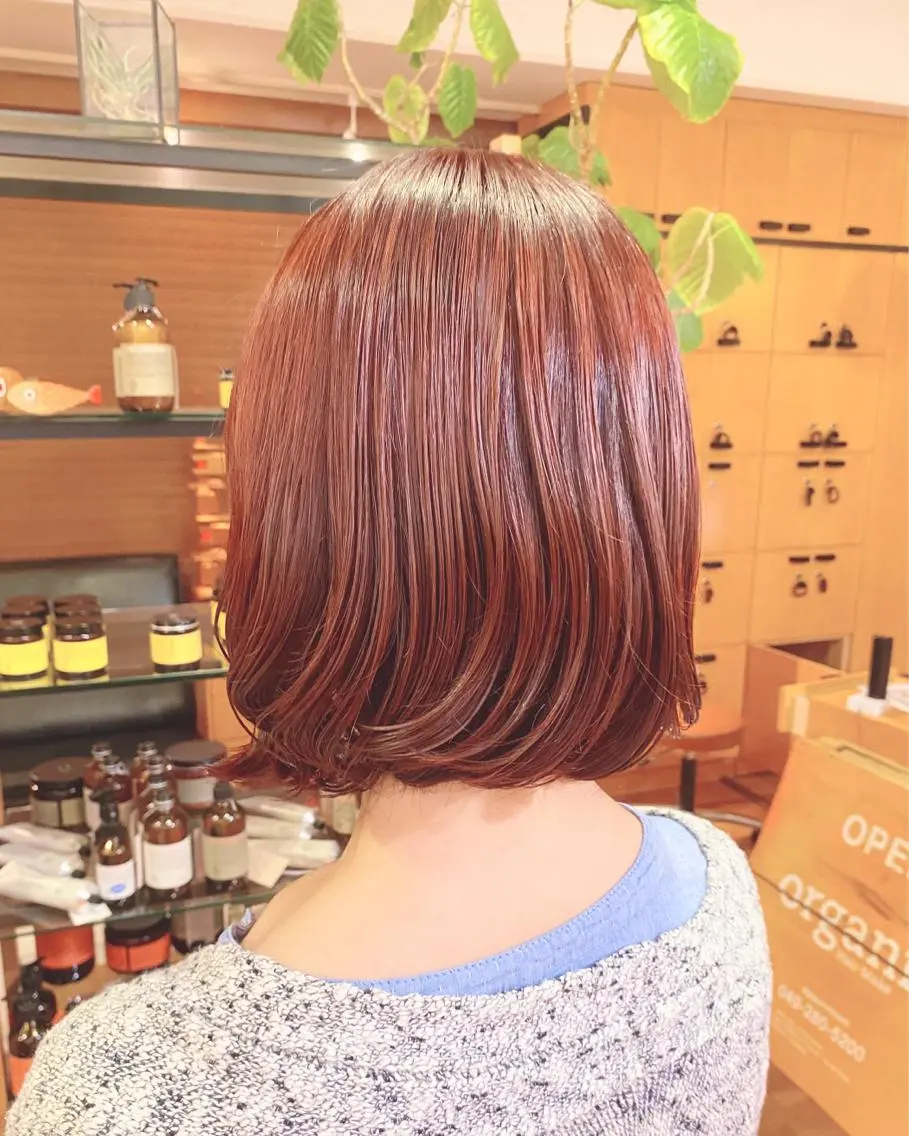 ショート カラー ブリーチ ブラウンカラー ブリーチなしカラー ピンクカラー ピンクブラウン Miyu/透明感 カラー/レイヤーのヘアスタイル
