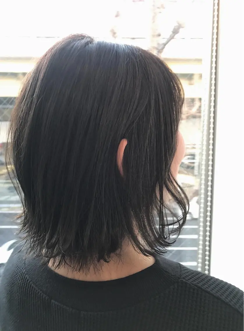 ショート カラー 黒髪 カット ヘアカラー 柴田 祐輔のヘアスタイル
