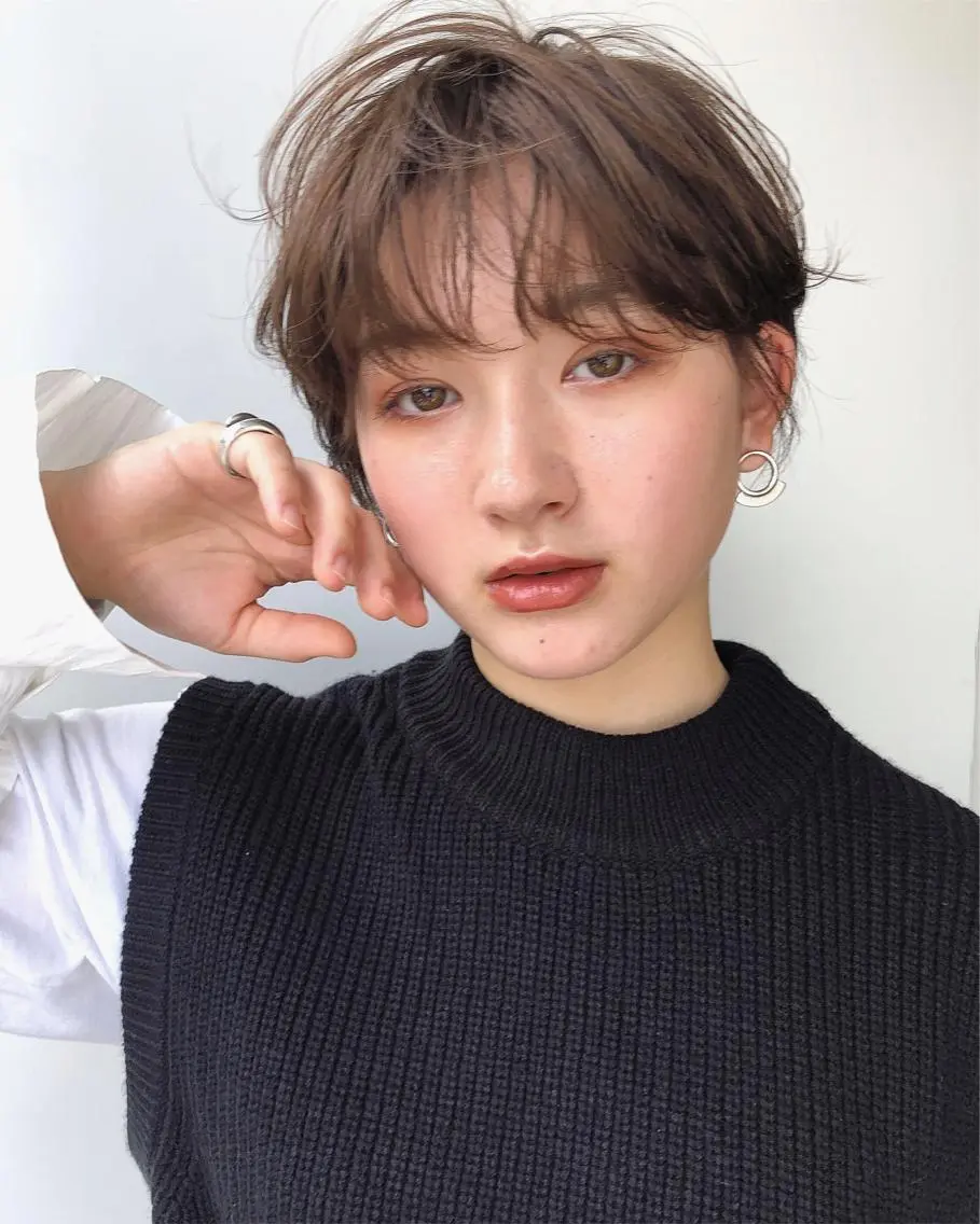 ショート カラー ショートヘア カット ヘアカラー トリートメント 村上雅人 ナチュラルモードのヘアスタイル