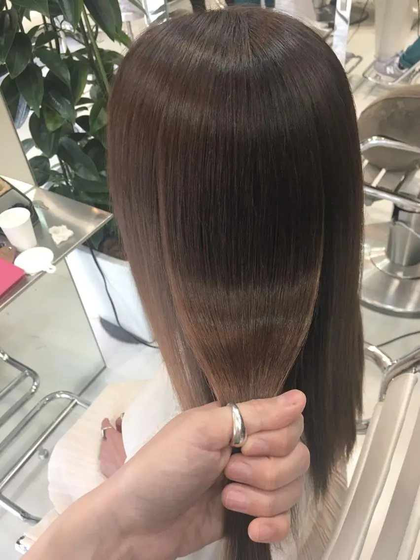 ロング カラー カット 縮毛矯正 トリートメント 瀧本 顕のヘアスタイル