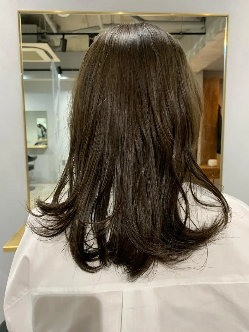 カラー ボブパーマコテ巻き風 パーマNo1深江秀平のヘアスタイル