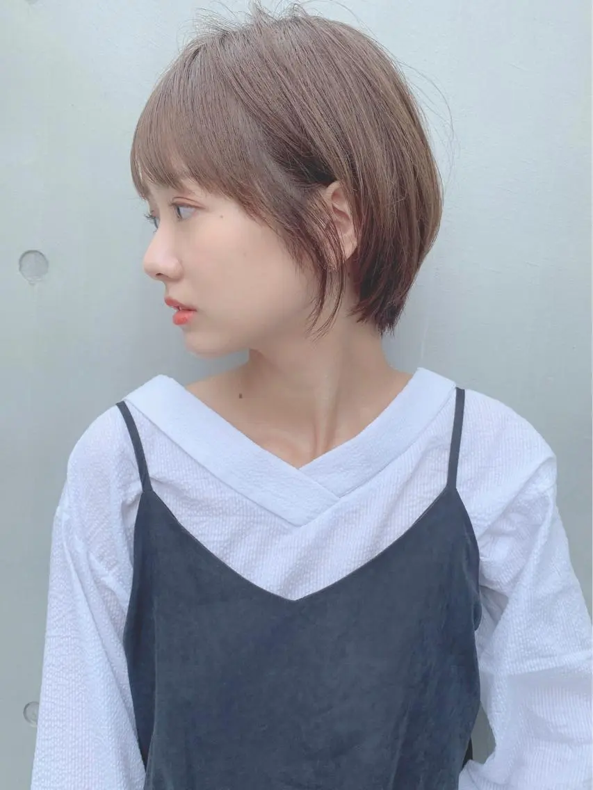 ショート カラー パーマ ヘアアレンジ 【公式】amble luxe池袋東口🩷のヘアスタイル