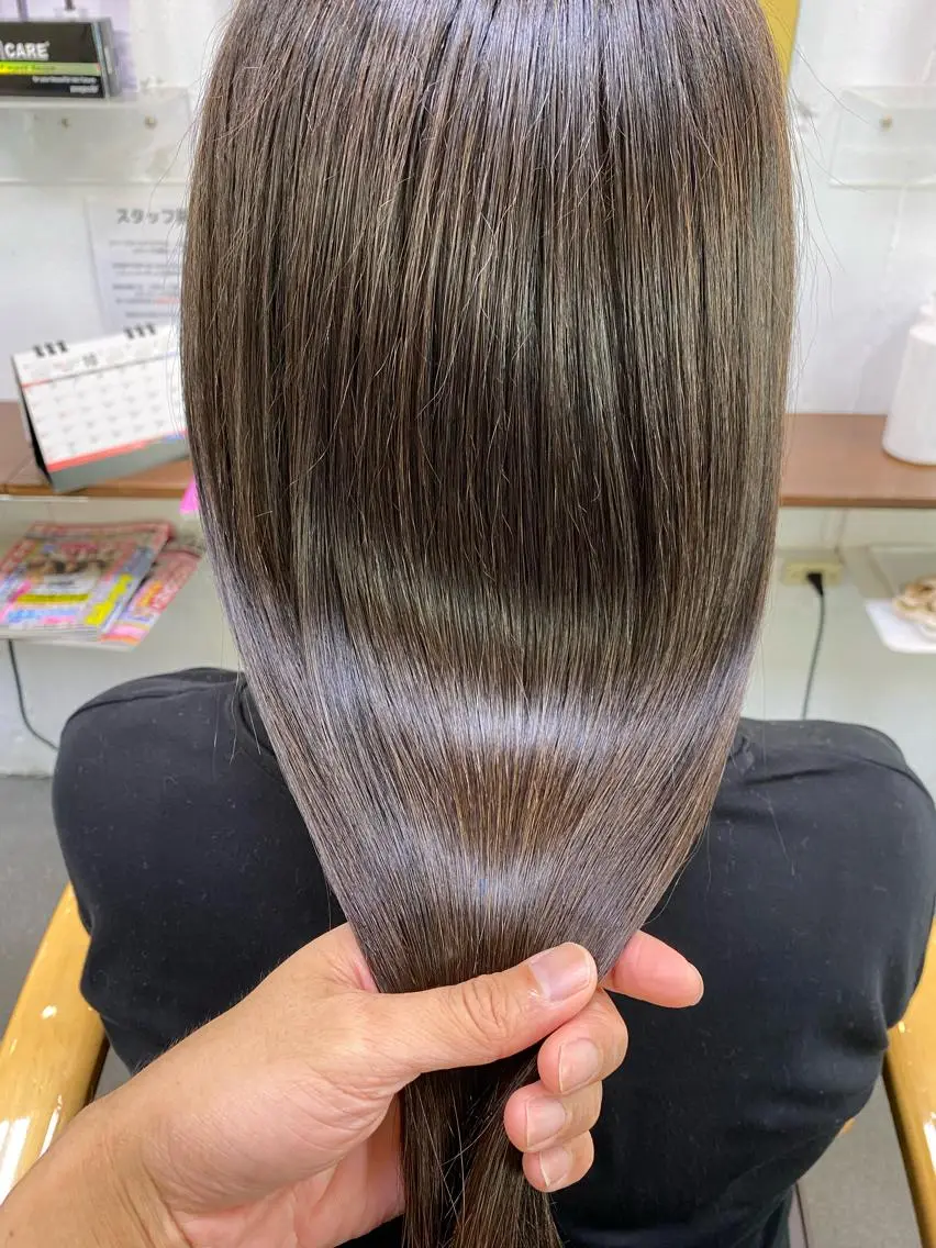ロング カラー 髪質改善 トリートメント カット ヘアカラー トリートメント 【髪質改善】に特化 オリーブオイルクラブのヘアスタイル