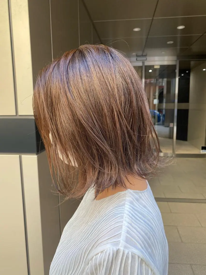 ショート カラー ヘアカラー トリートメント 艶カラー/ハイライト /レイヤー中島啓太のヘアスタイル