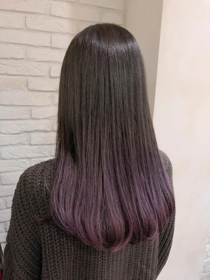 ロング カラー グラデーションカラー ラベンダーカラー HAUS 片山みほのヘアスタイル