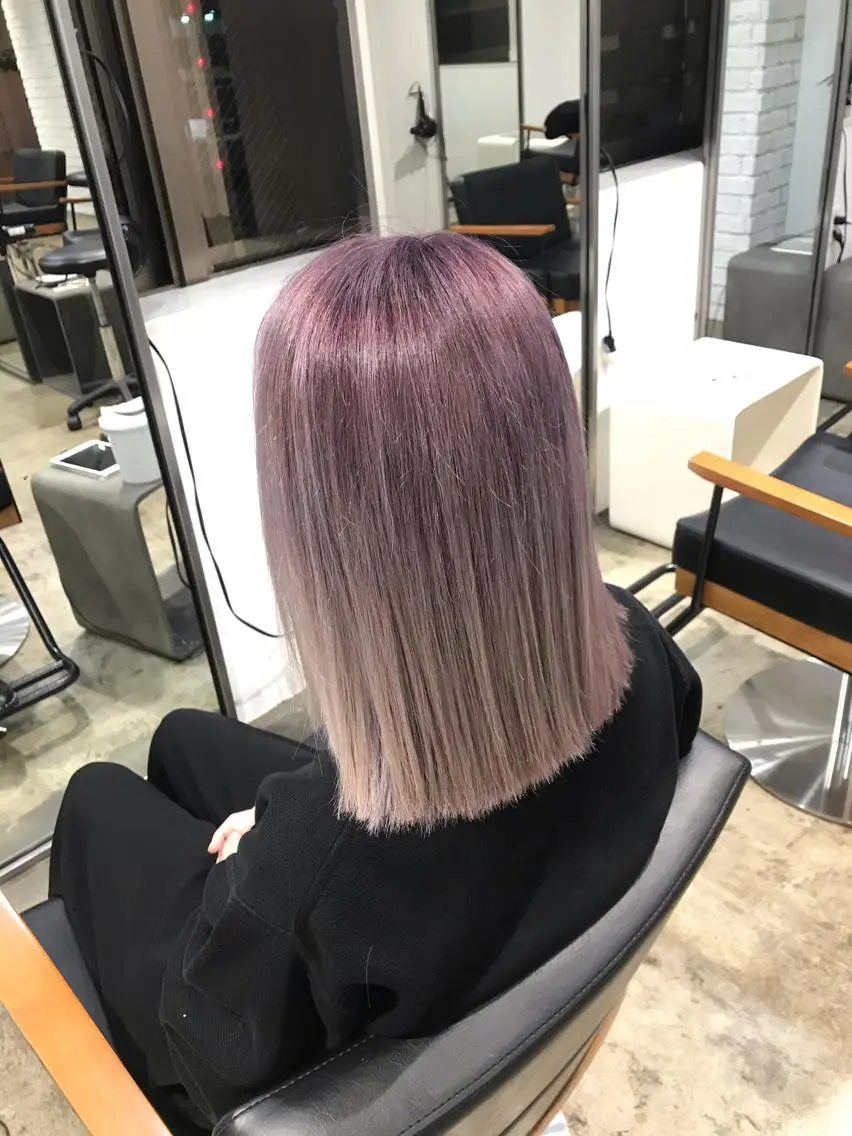 ミディアム カラー ブリーチ グラデーションカラー ハイトーンカラー パープルカラー MEN'S特化🌈 KATOのヘアスタイル