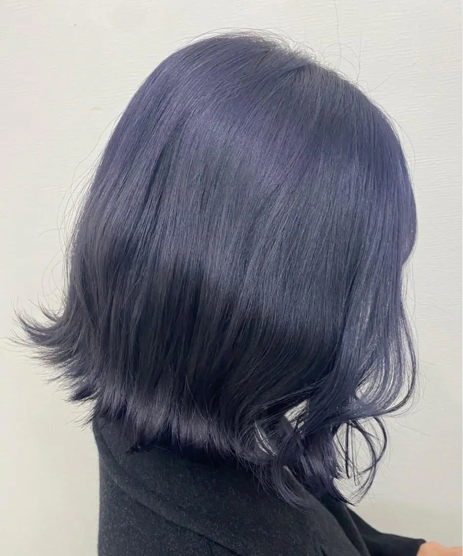 ミディアム パープルカラー 髪質改善 ワンズリー中明度 店舗公式のヘアスタイル