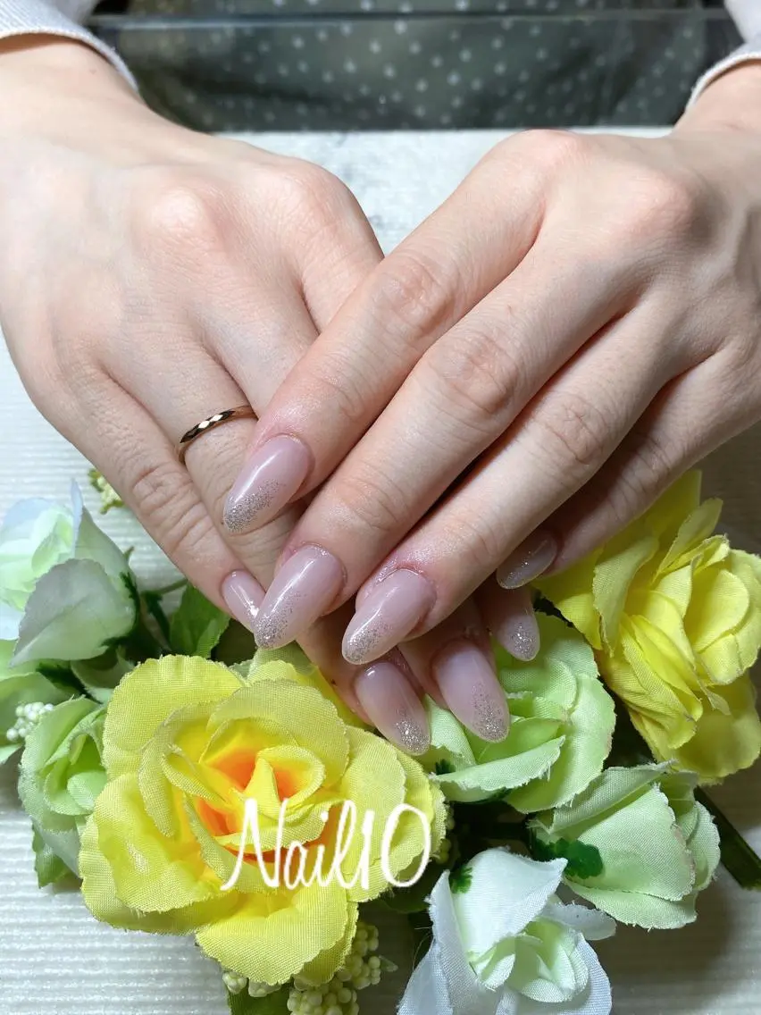 ネイル ラメ(グリッター) ラメグラデーション スカルプネイル ハンドネイル Nail10 Kakoのネイルデザイン