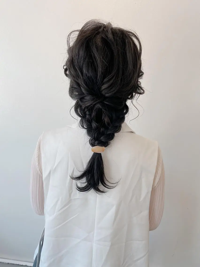 セミロング ヘアアレンジ ヘアセット h a k u 大倉 卓人のヘアスタイル
