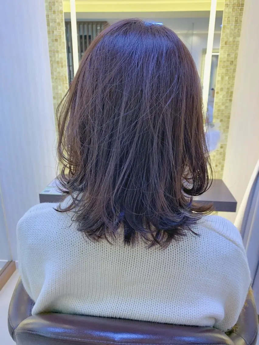 セミロング カット 似合わせカットカラー ♡佐藤捺美のヘアスタイル