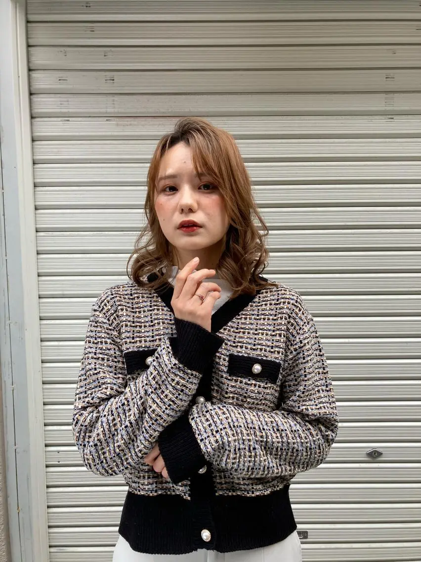 セミロング カット ヘアカラー トリートメント 河野 行史のヘアスタイル