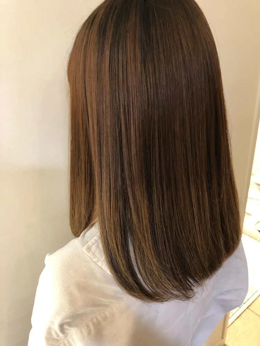 セミロング カラー 韓国hair ·͜· watanabeのヘアスタイル