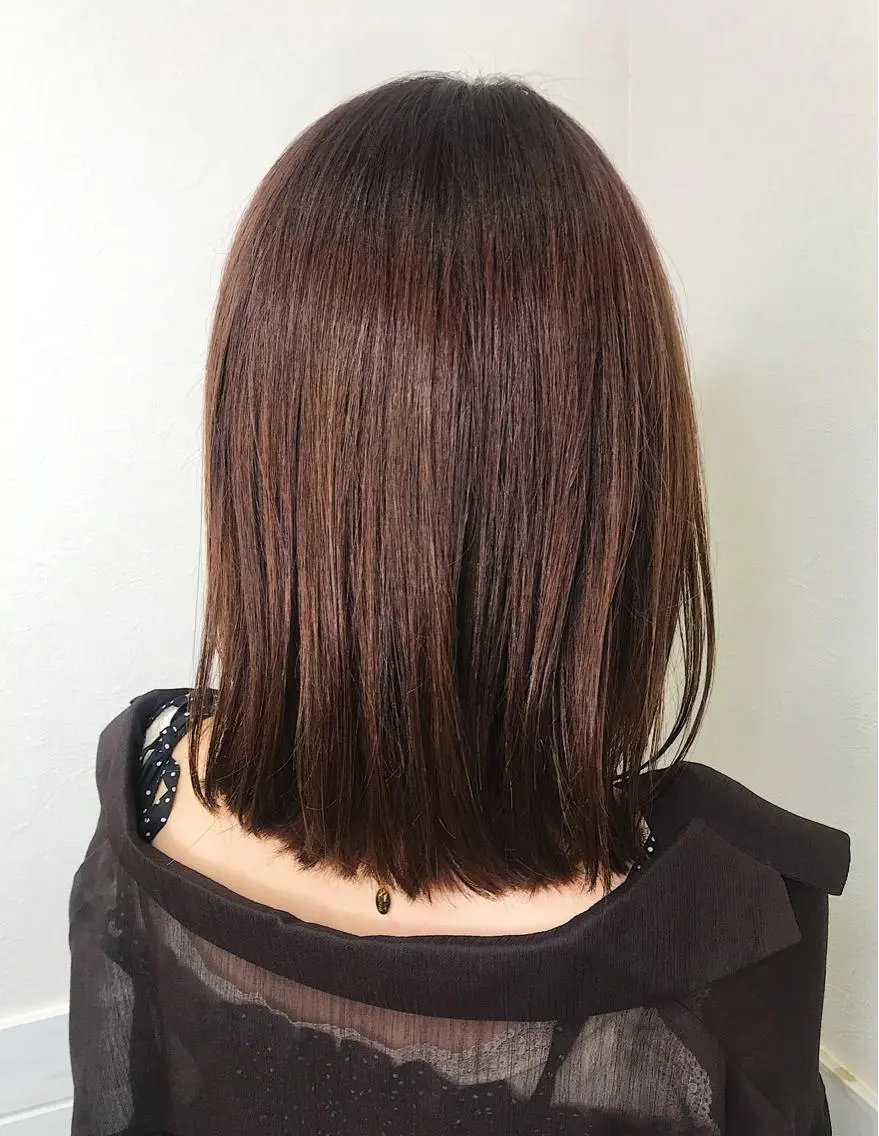 ミディアム カラー ボブ 柴田 祐輔のヘアスタイル