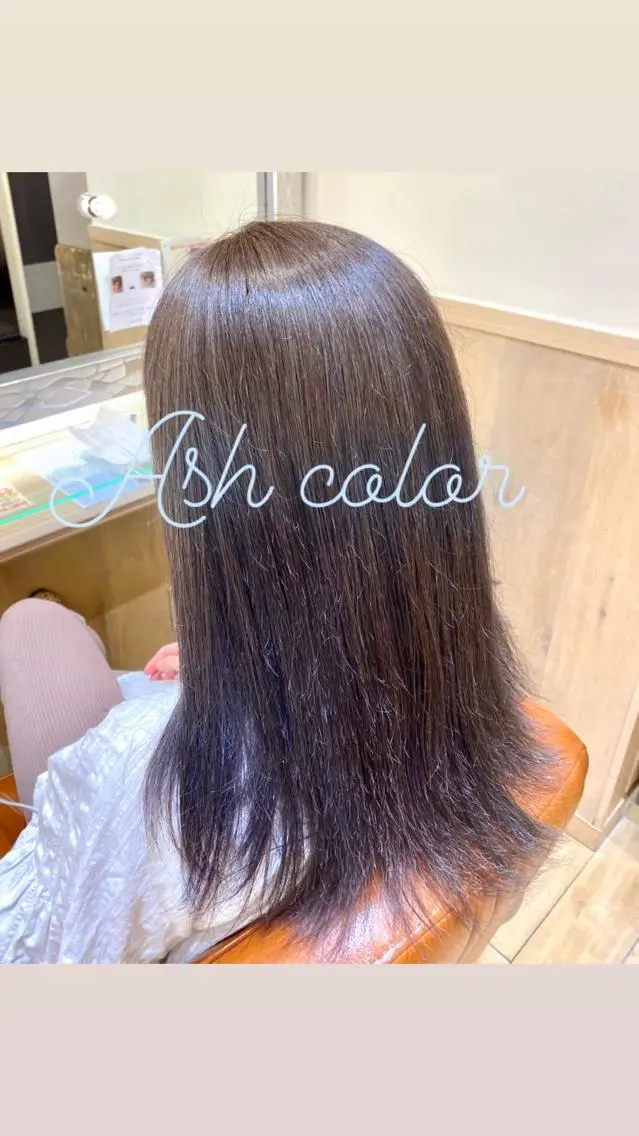 セミロング パープルカラー 新宿メンズパーマ ヨモギダのヘアスタイル