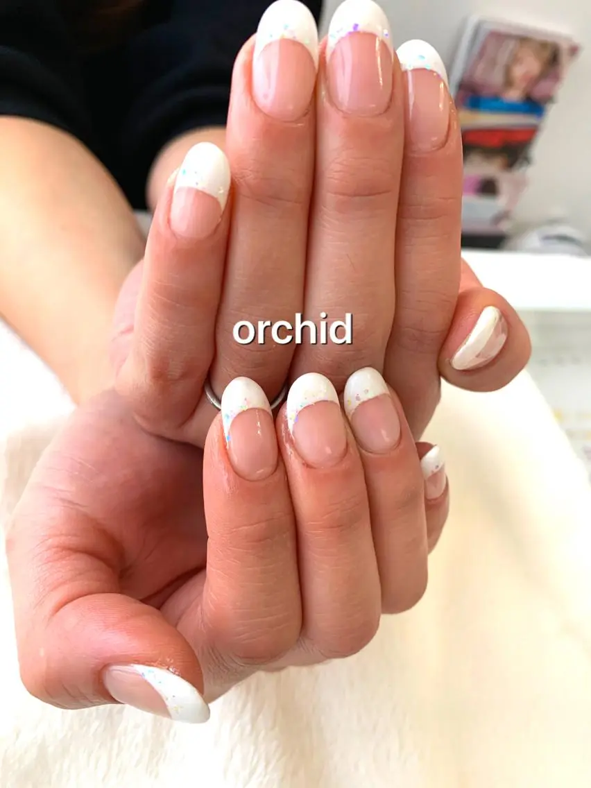 ネイル フレンチネイル シンプルネイル orchid ♡オーキッドのネイルデザイン