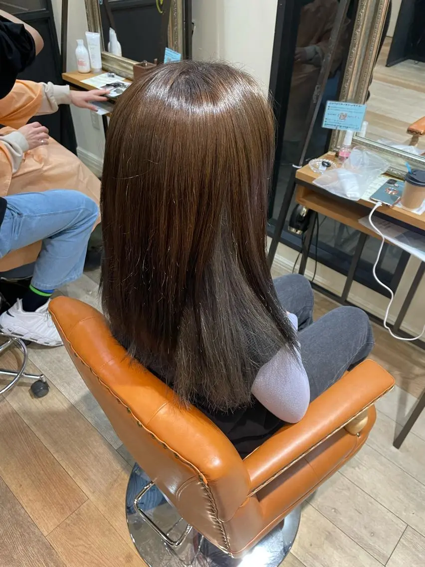 セミロング ヘアカラー トリートメント Hikari 髪質改善🩵ᩚ🫧のヘアスタイル