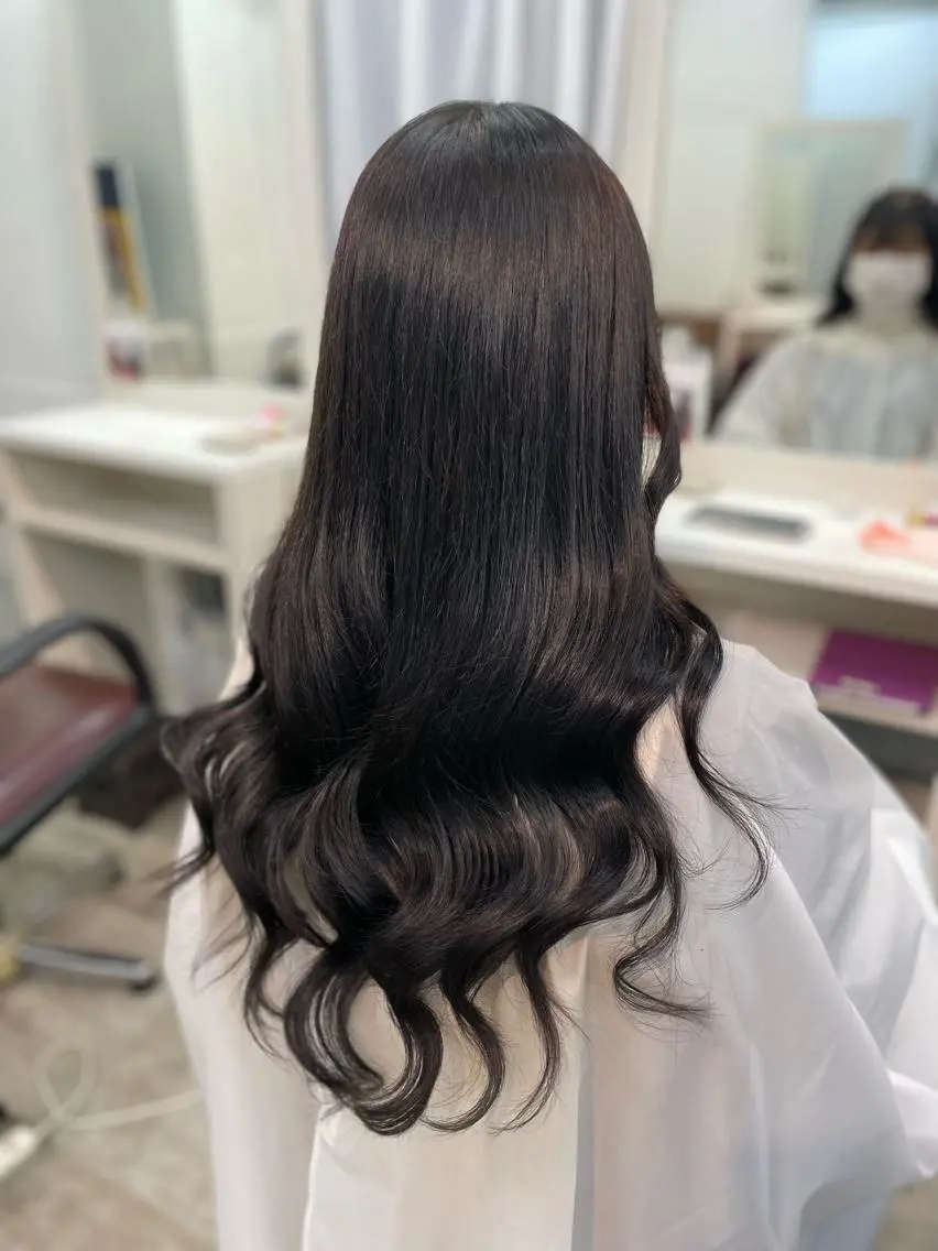 ロング カラー カット ヘアカラー エクステ ヘアセット 韓国ヘア🤍髪質改善 🇰🇷AKANEのヘアスタイル