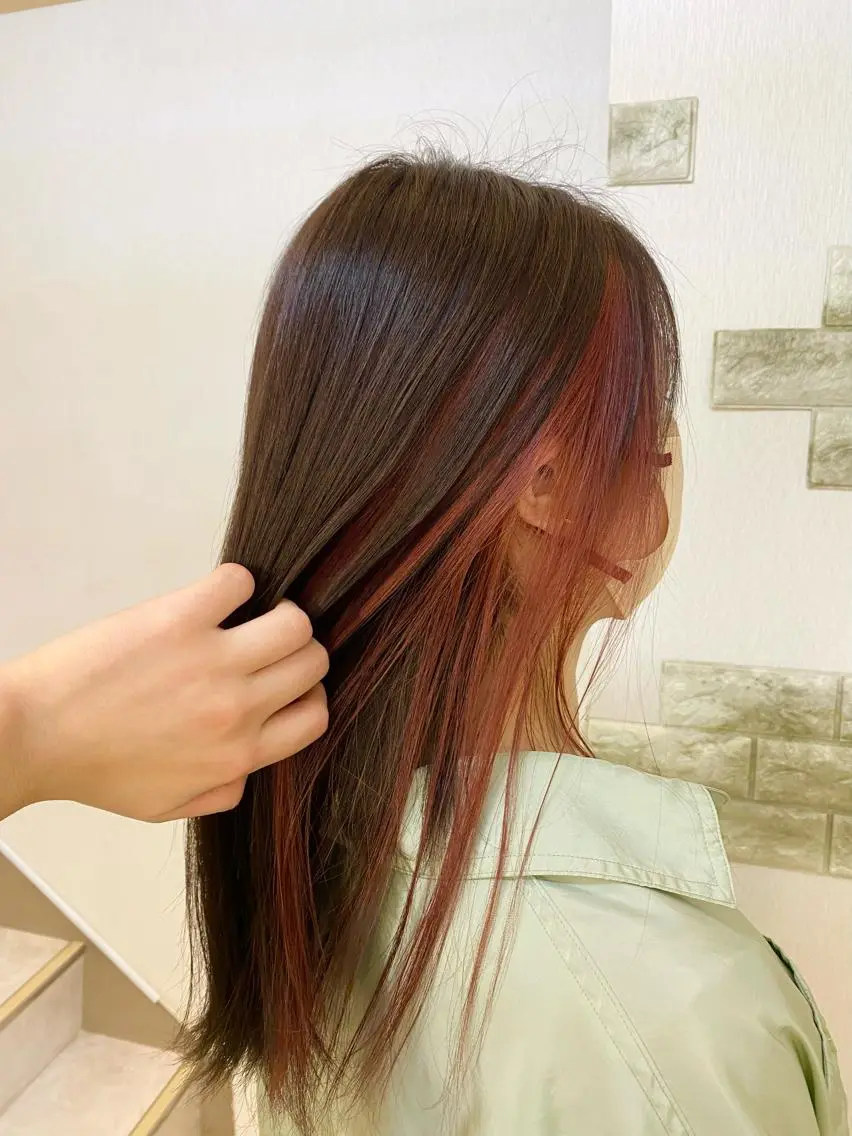 ロング カラー イヤリングカラー ピンクカラー ️🫧押上️🫧はな 🫧まとまるショートのヘアスタイル