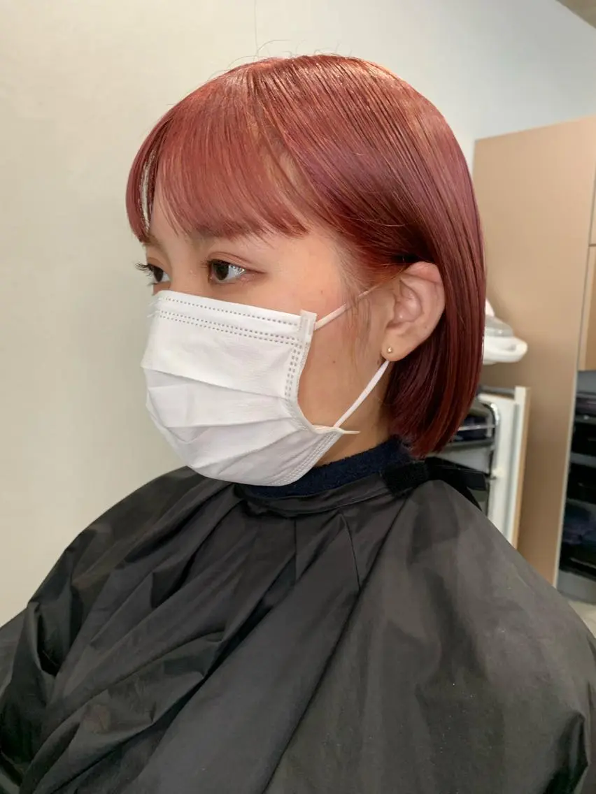 ショート カラー ボブパーマコテ巻き風 パーマNo1深江秀平のヘアスタイル